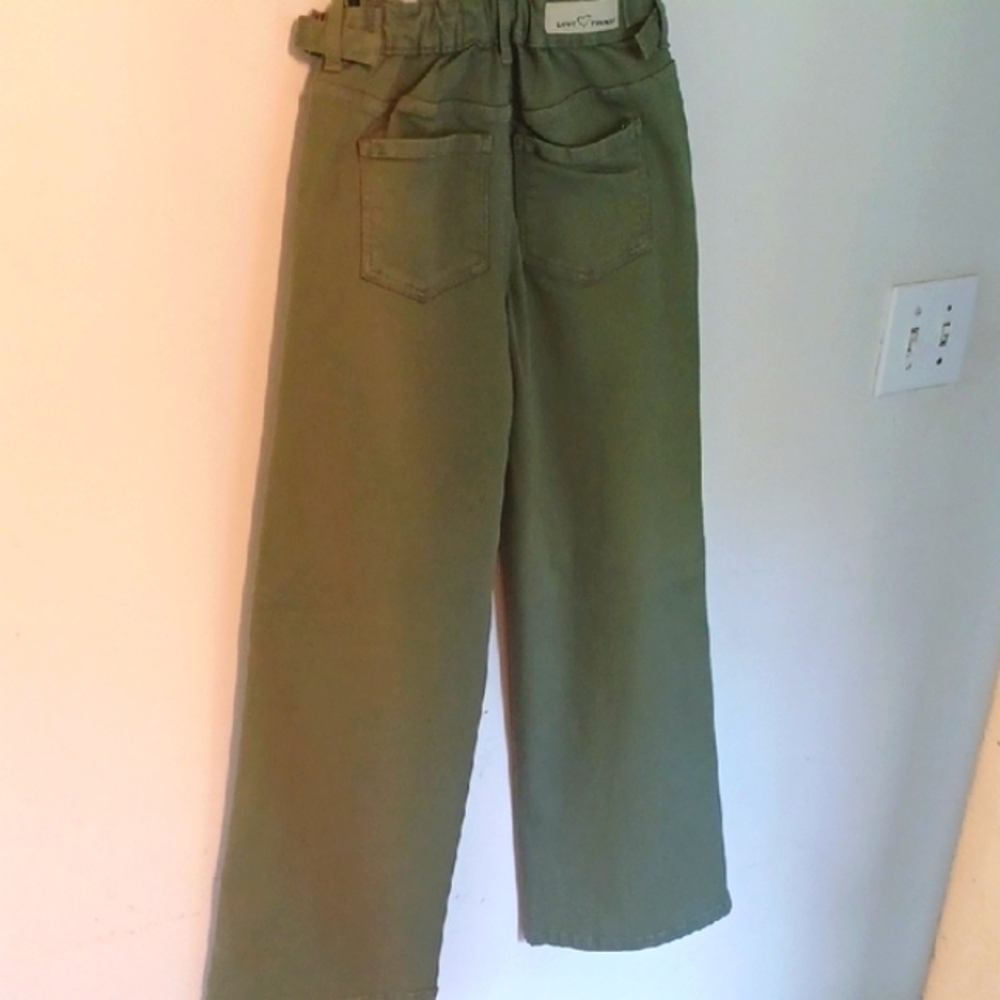 love trends Olive Green Wide-Leg Jeans, 3 - Picture 9 of 9